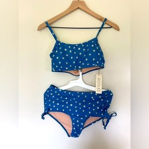 Roolee 2 piece swim suit. Small top. Medium bottoms.